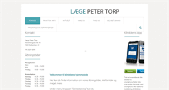 Desktop Screenshot of laegepetertorp.dk